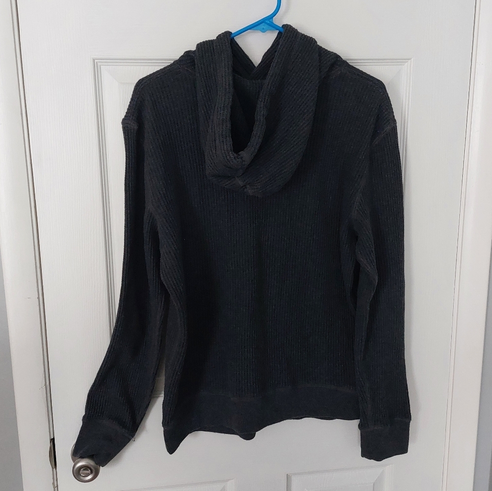 American Eagle Outfitters Grey Thermal Hoodie, Size Small - Picture 3 of 4